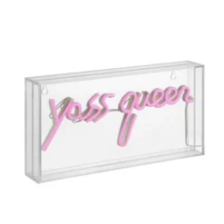 JONATHAN Y Yass Queen 11.8" Contemporary Glam Neon LED Acrylic Box