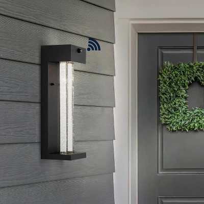 JONATHAN Y Miranda 5.13" Modern Black Outdoor LED Sconce with Dusk-to-Dawn Sensor 10 JONATHAN Y Miranda 5.13" Modern Black Outdoor LED Sconce with Dusk-to-Dawn Sensor - Image 8
