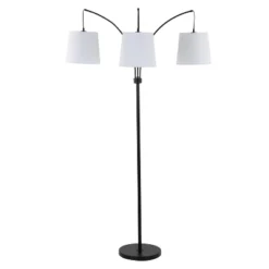 JONATHAN Y Sylva 72.5" Mid-Century Modern 3-Light Adjustable LED Arc Floor Lamp - Black -Jonathan Y Store GUEST fe3f00d8 523a 4d84 96e5 ae8ede470201