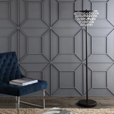 JONATHAN Y Jemma Crystal and Metal Tiered LED Floor Lamp 5 JONATHAN Y Jemma Crystal and Metal Tiered LED Floor Lamp - Image 3